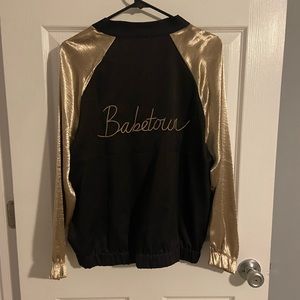 Black & Gold Bomber Jacket